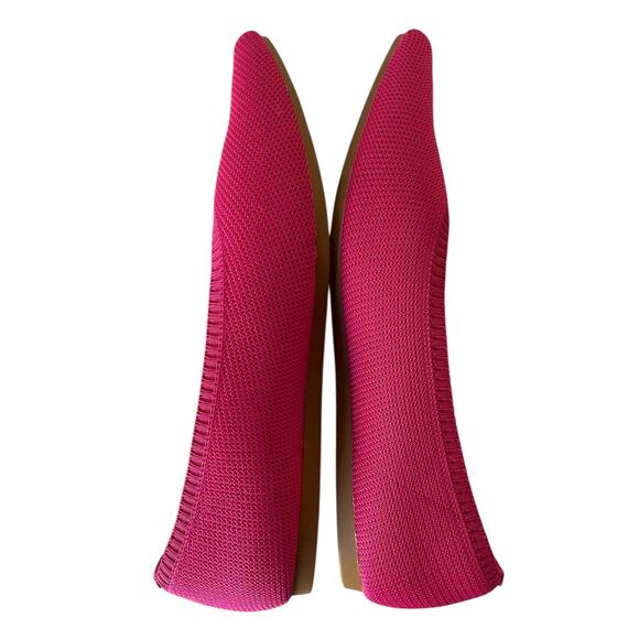 Vivaia Aria 5° Pointed Toe Ballet Flats Raspberry Pink Knit Size 39 EU / US 8 - Picture 8 of 11